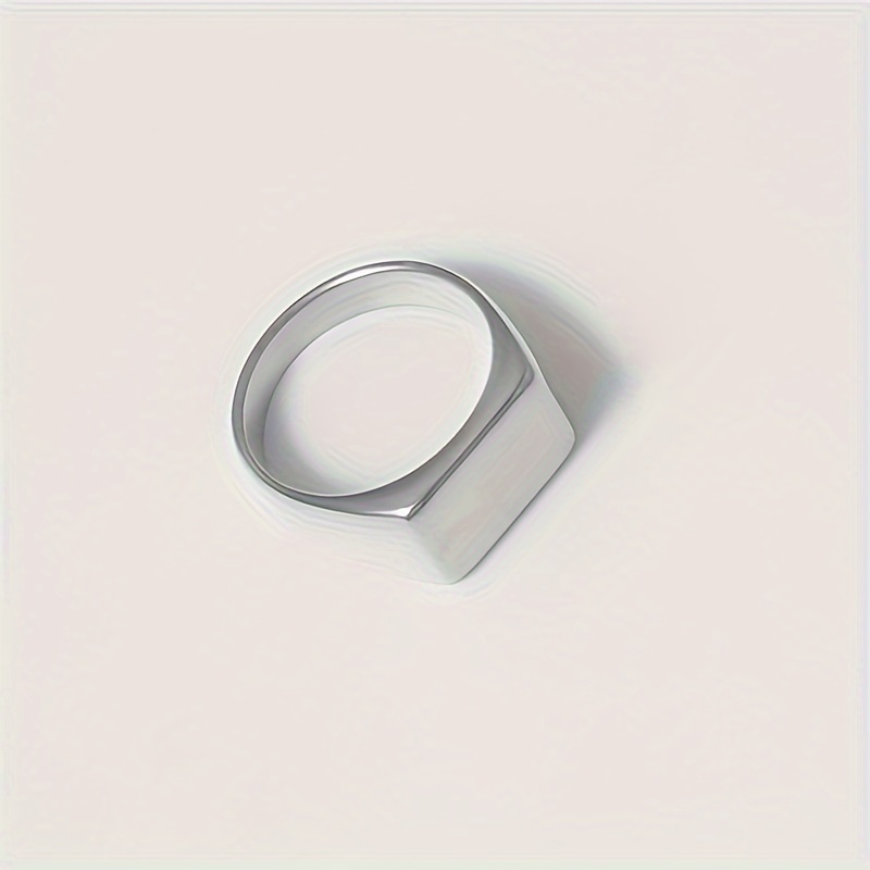 Geometric Circle Ring Stainless Steel Minimalist Punk Lightweight